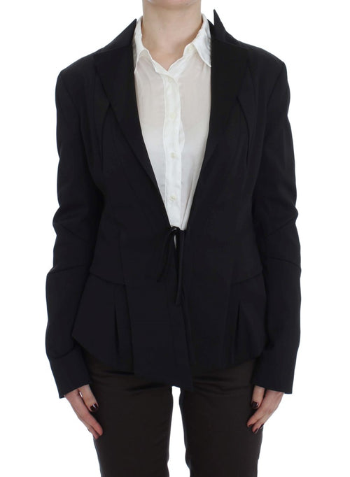 Exte Black Stretch Single Breasted Blazer Jacket - ClickThatClicks 