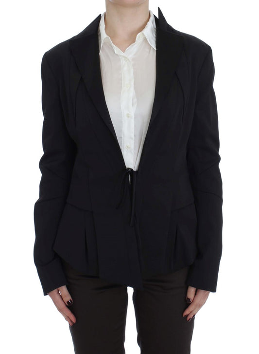 Exte Black Stretch Single Breasted Blazer Jacket - ClickThatClicks 