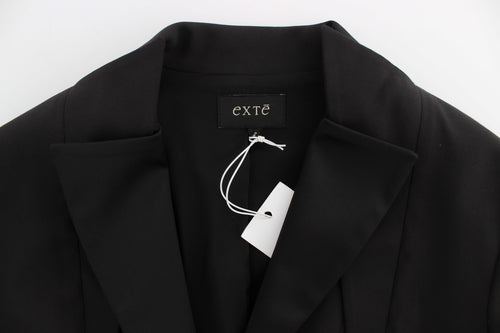 Exte Black Stretch Single Breasted Blazer Jacket - ClickThatClicks 