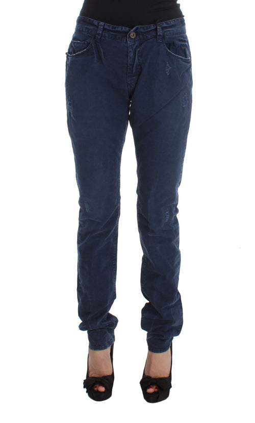 Costume National Blue Cotton Blend Denim Jeans - ClickThatClicks 