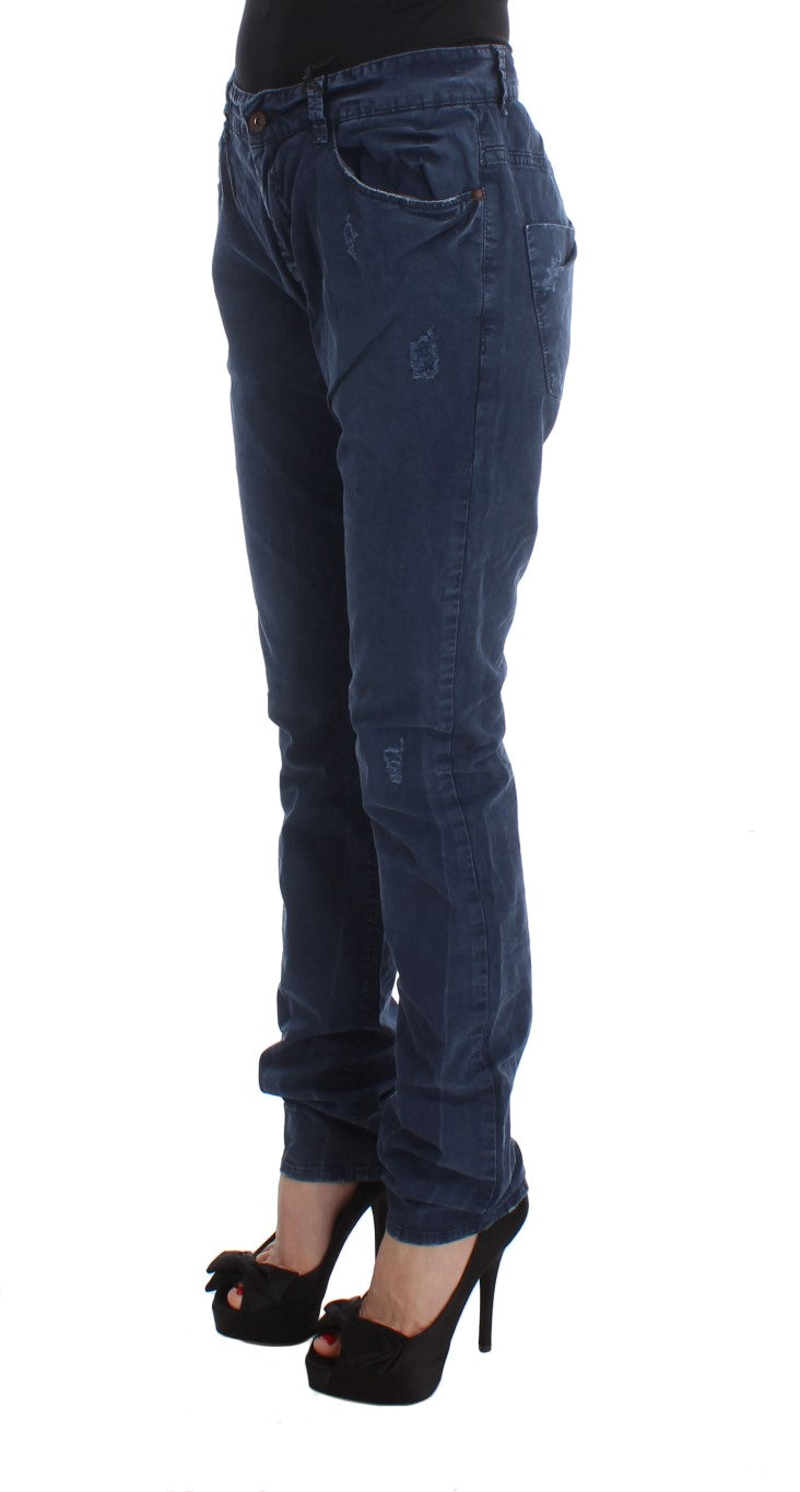 Costume National Blue Cotton Blend Denim Jeans - ClickThatClicks 