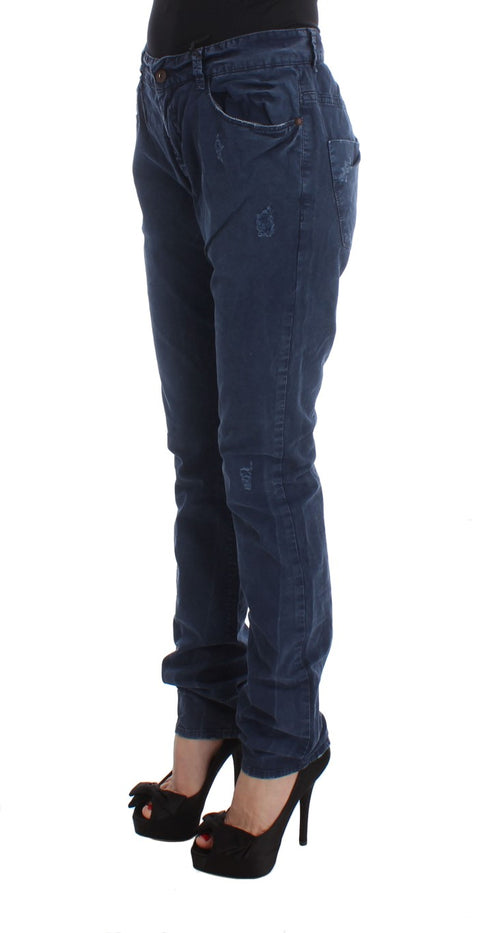 Costume National Blue Cotton Blend Denim Jeans - ClickThatClicks 