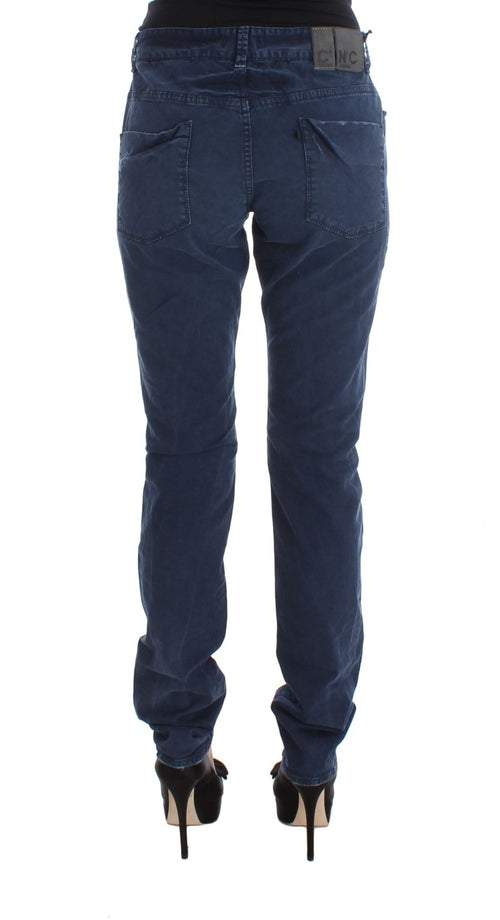 Costume National Blue Cotton Blend Denim Jeans - ClickThatClicks 