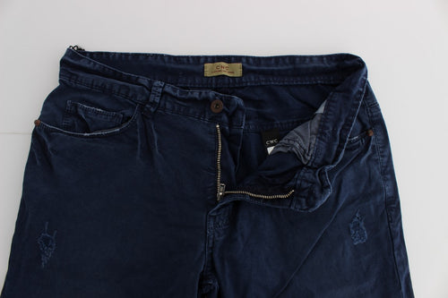 Costume National Blue Cotton Blend Denim Jeans - ClickThatClicks 