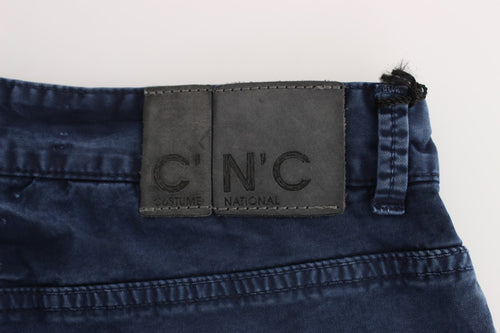 Costume National Blue Cotton Blend Denim Jeans - ClickThatClicks 