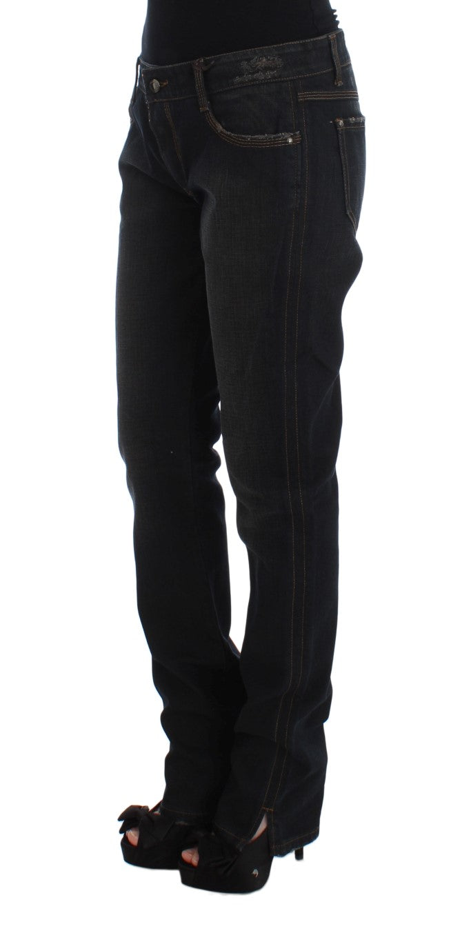 Ermanno Scervino Blue Wash Cotton Boyfriend Jeans - ClickThatClicks 