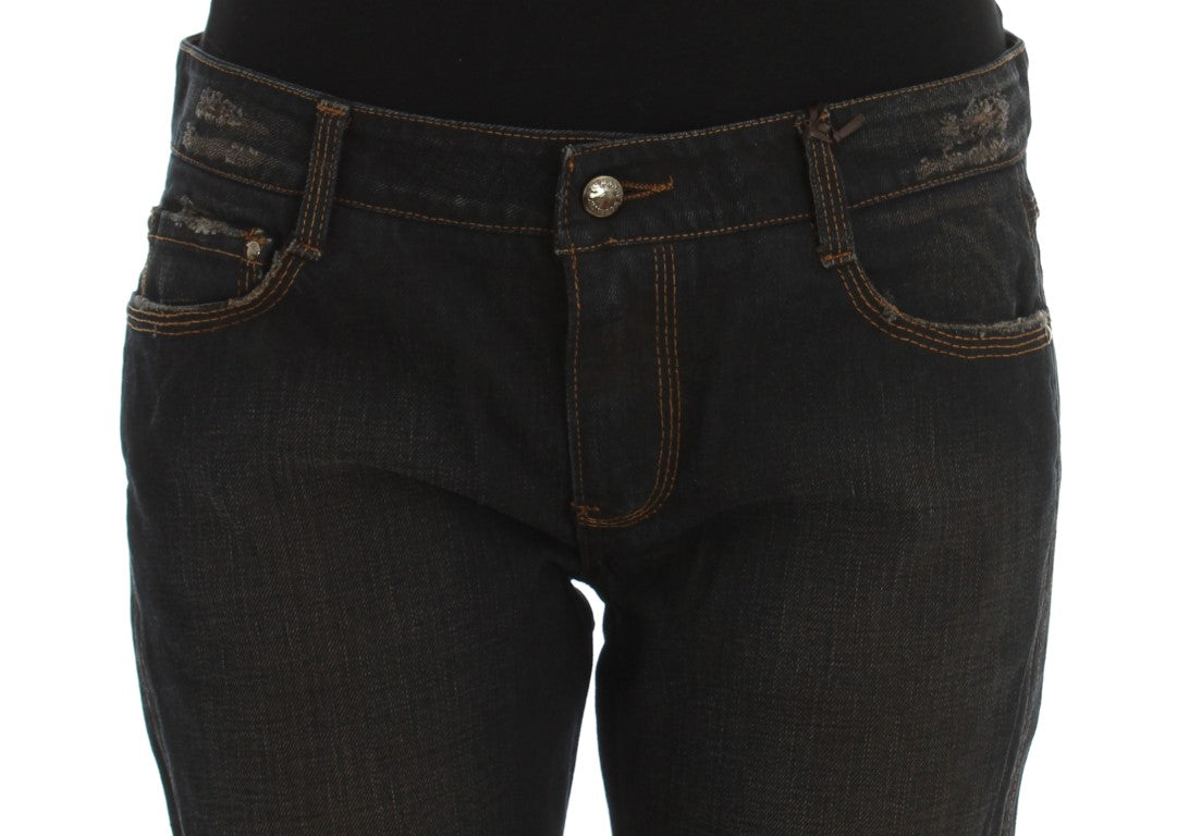 Ermanno Scervino Blue Wash Cotton Boyfriend Jeans - ClickThatClicks 