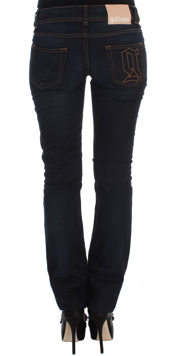 John Galliano Blue Wash Cotton Slim Fit Jeans - ClickThatClicks 