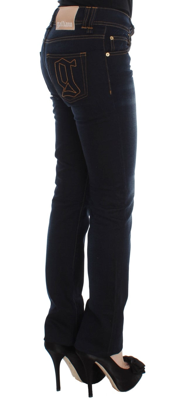 John Galliano Blue Wash Cotton Slim Fit Jeans - ClickThatClicks 