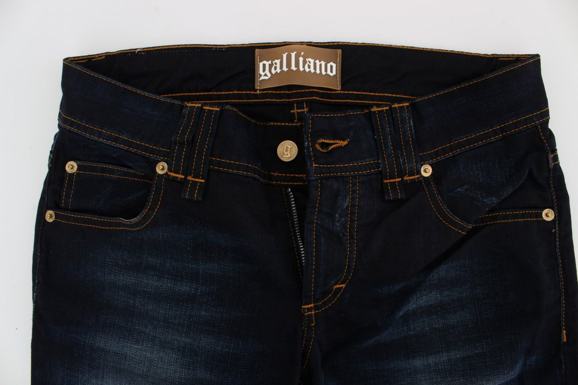 John Galliano Blue Wash Cotton Slim Fit Jeans - ClickThatClicks 
