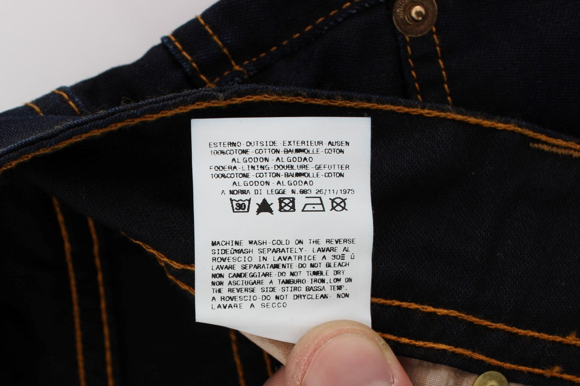 John Galliano Blue Wash Cotton Slim Fit Jeans - ClickThatClicks 