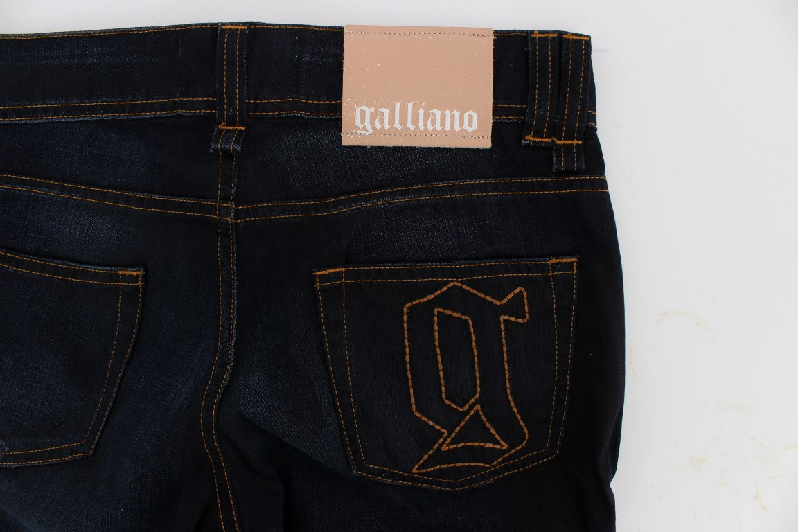 John Galliano Blue Wash Cotton Slim Fit Jeans - ClickThatClicks 