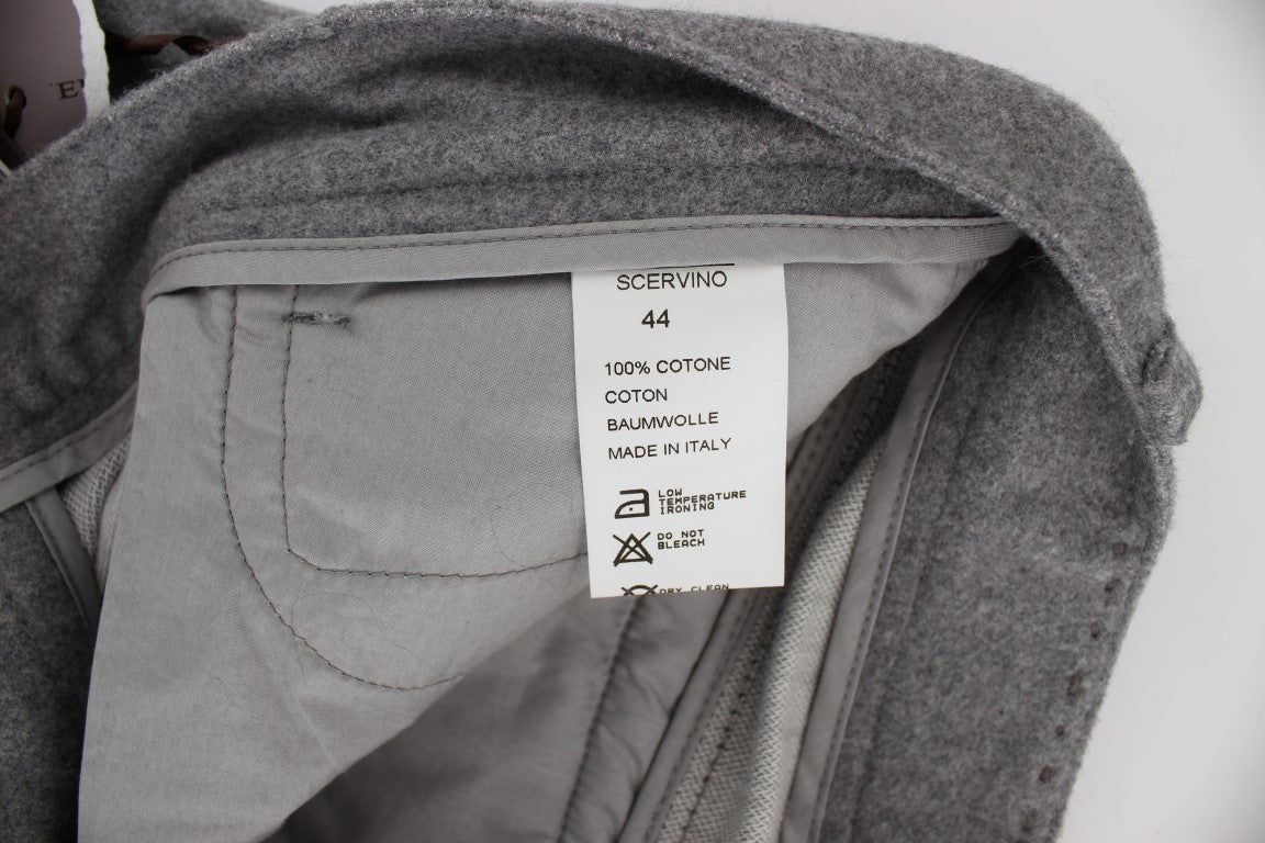 Ermanno Scervino Gray Cotton Straight Fit Casual Pants - ClickThatClicks 