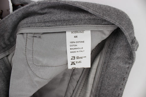 Ermanno Scervino Gray Cotton Straight Fit Casual Pants - ClickThatClicks 