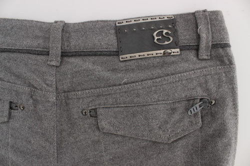 Ermanno Scervino Gray Cotton Straight Fit Casual Pants - ClickThatClicks 