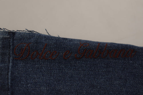 Dolce & Gabbana Multicolor Patchwork DG Fashion Wide Leg Denim Pant - ClickThatClicks 