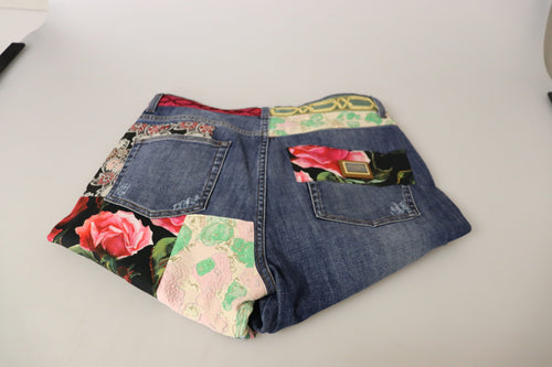 Dolce & Gabbana Blue Patchwork High Waist Denim Jeans - ClickThatClicks 