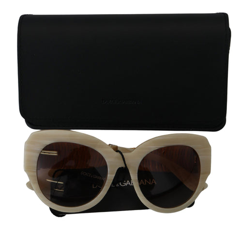 Dolce & Gabbana Beige Acetate Full Rim Brown Lense DG4294 Sunglasses - ClickThatClicks 