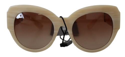 Dolce & Gabbana Beige Acetate Full Rim Brown Lense DG4294 Sunglasses - ClickThatClicks 