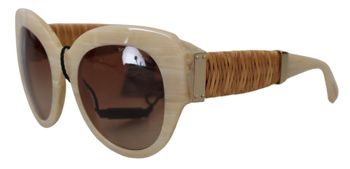 Dolce & Gabbana Beige Acetate Full Rim Brown Lense DG4294 Sunglasses - ClickThatClicks 
