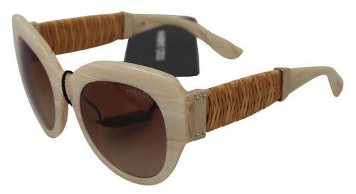 Dolce & Gabbana Beige Acetate Full Rim Brown Lense DG4294 Sunglasses - ClickThatClicks 