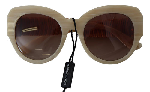 Dolce & Gabbana Beige Acetate Full Rim Brown Lense DG4294 Sunglasses - ClickThatClicks 