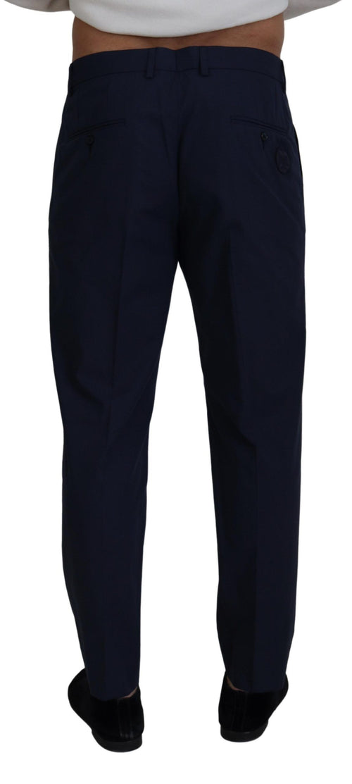 Dolce & Gabbana Blue Cotton Slim Trousers Chinos Pants - ClickThatClicks 
