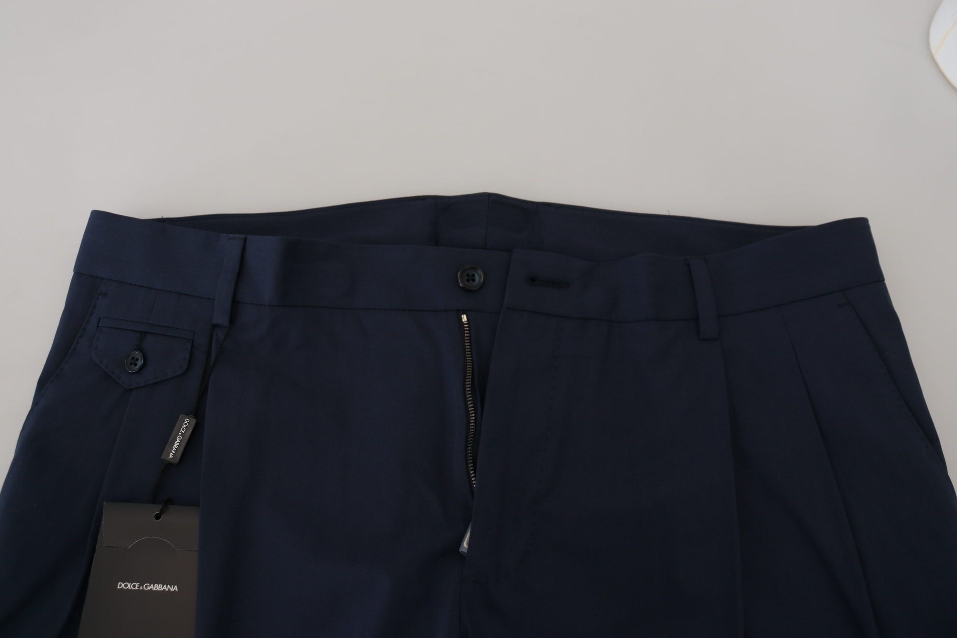 Dolce & Gabbana Blue Cotton Slim Trousers Chinos Pants - ClickThatClicks 