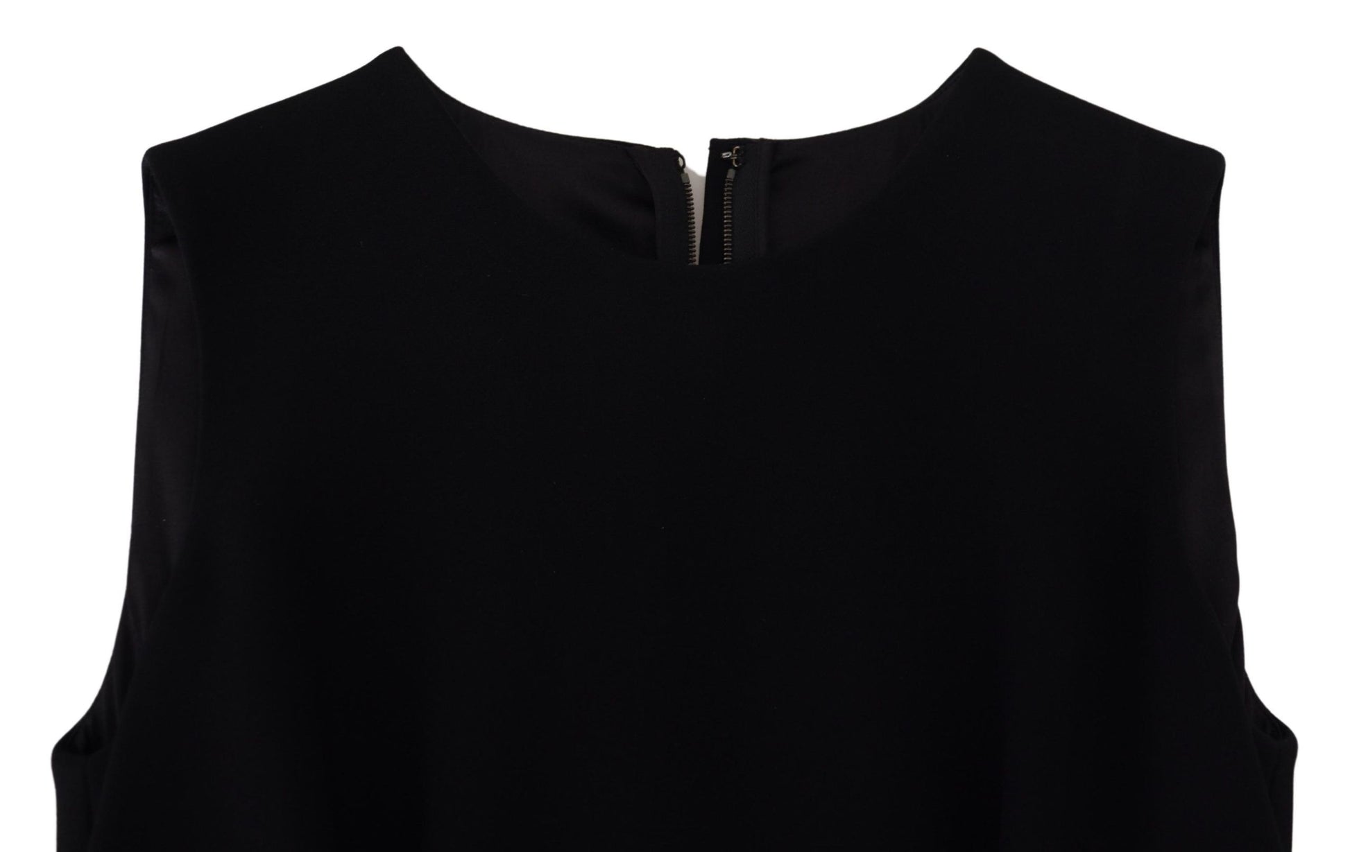 Dolce & Gabbana Black Dress Sheath Flare Viscose Dress - ClickThatClicks 