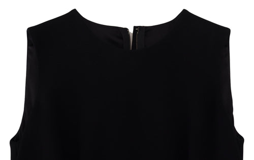 Dolce & Gabbana Black Dress Sheath Flare Viscose Dress - ClickThatClicks 