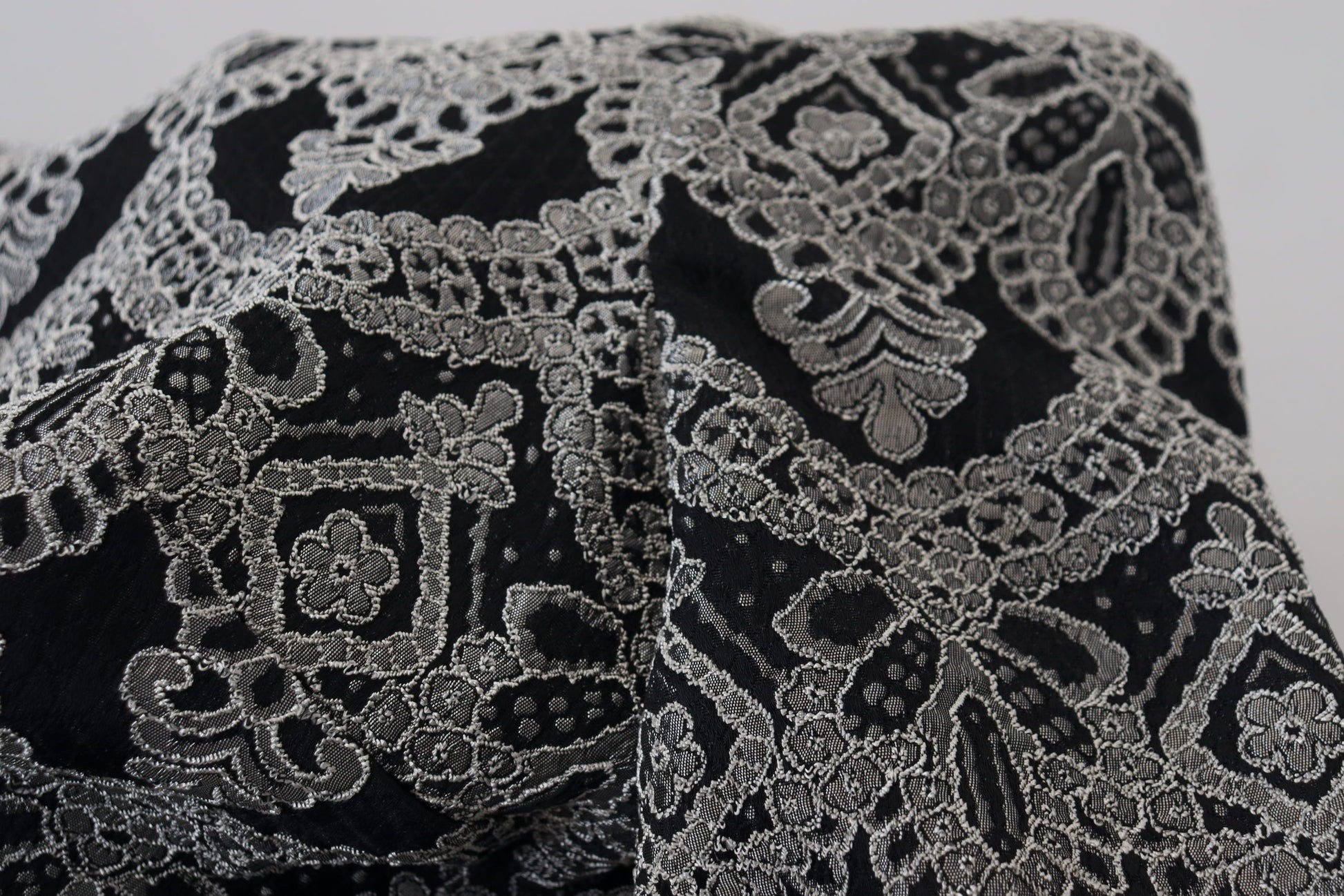 Dolce & Gabbana Black Gray Jacquard Sheath Bodycon Dress - ClickThatClicks 