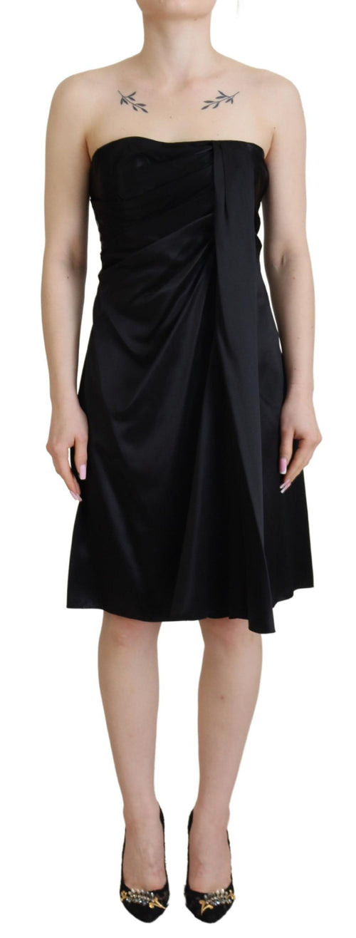Dolce & Gabbana Black Silk Shift Short Mini Party Dress - ClickThatClicks 