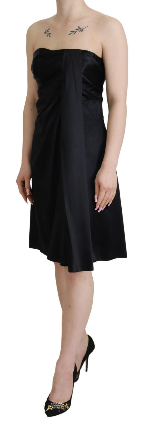 Dolce & Gabbana Black Silk Shift Short Mini Party Dress - ClickThatClicks 