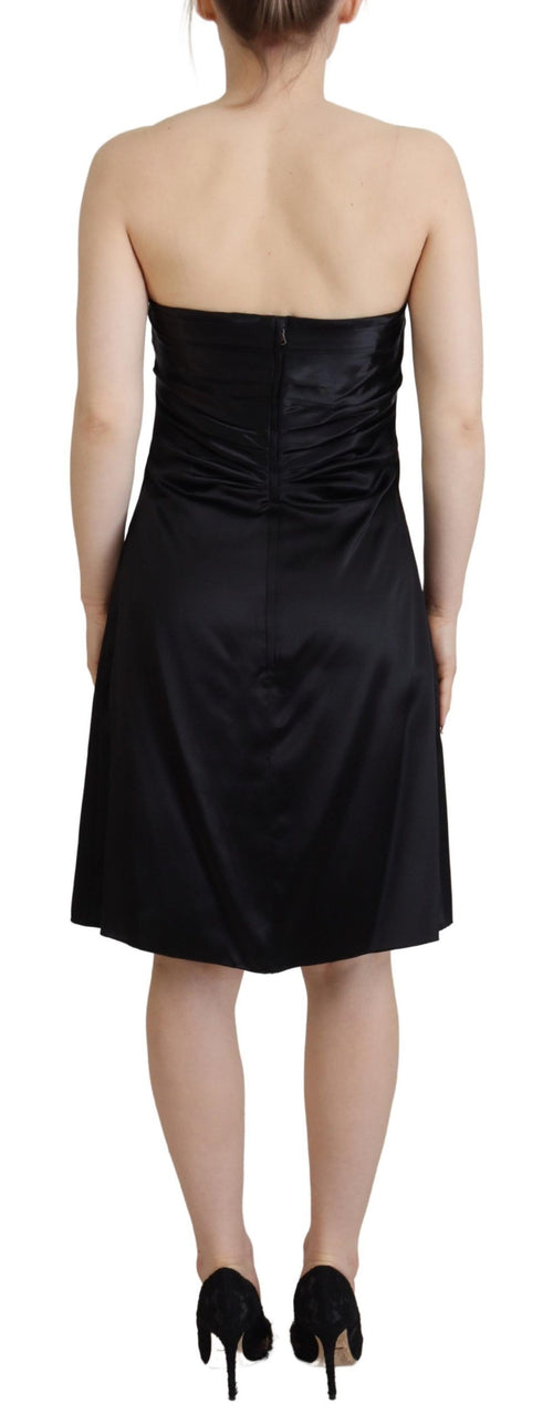 Dolce & Gabbana Black Silk Shift Short Mini Party Dress - ClickThatClicks 