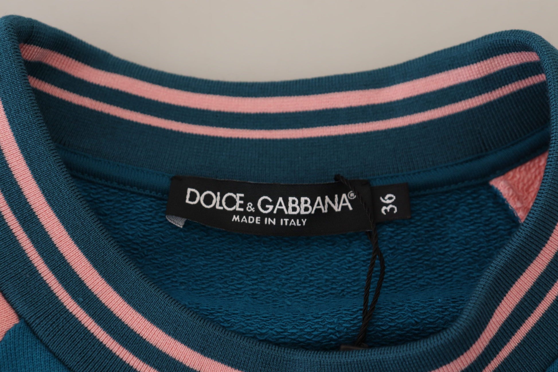 Dolce & Gabbana Blue Pink Queen Sequin Crystal Sweater - ClickThatClicks 