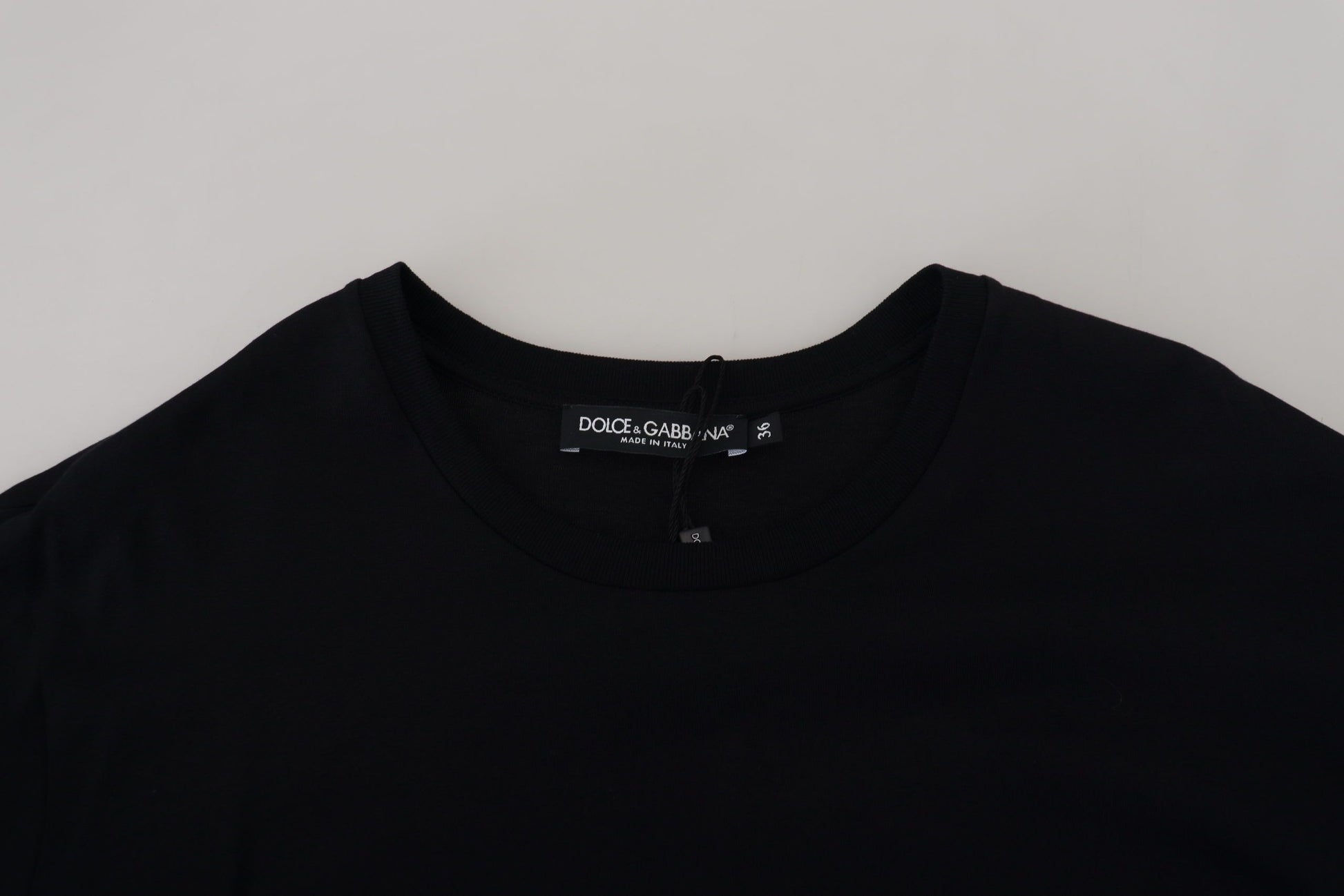 Dolce & Gabbana Black T-shirt Blouse Tassle Cotton Blouse - ClickThatClicks 
