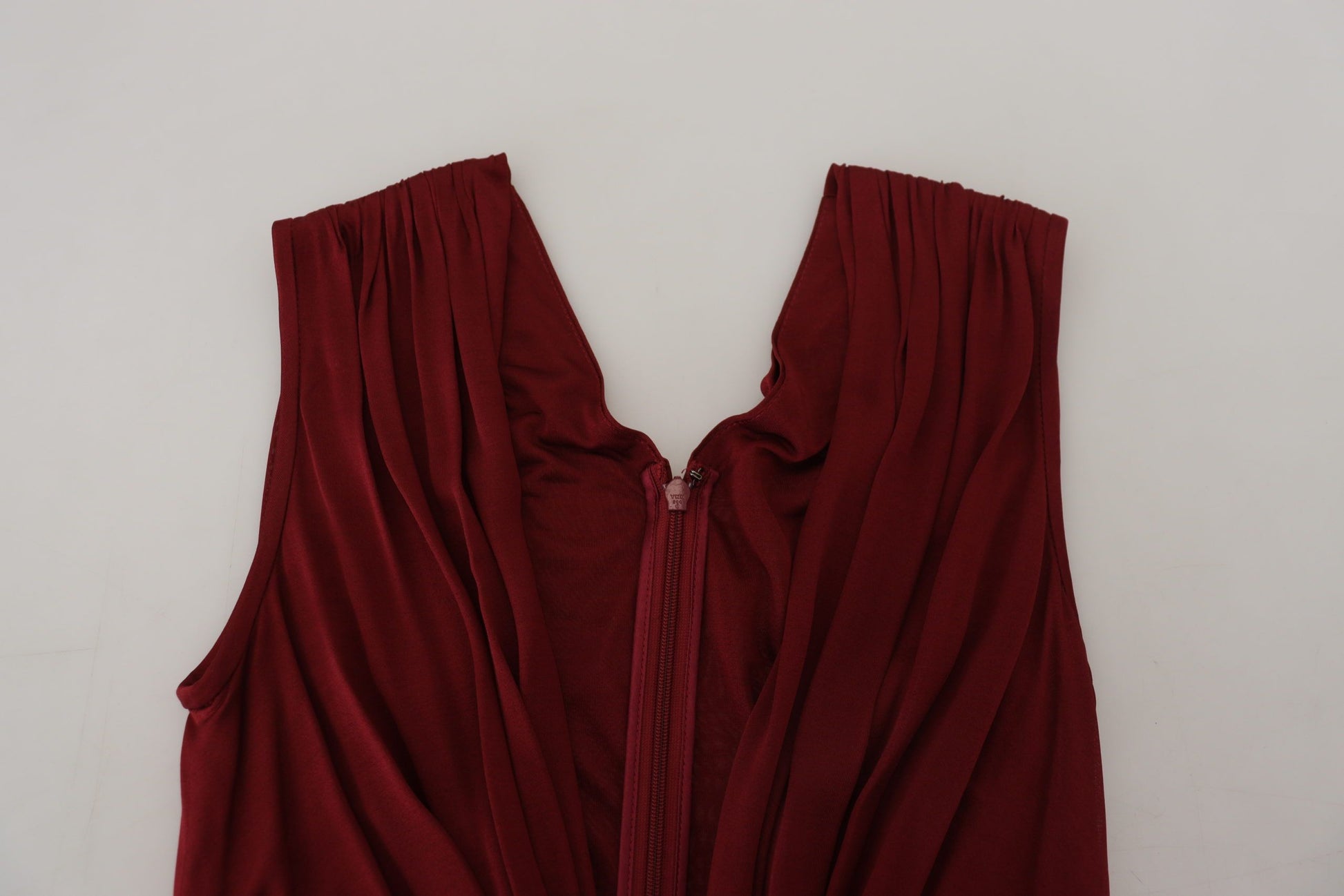 Dolce & Gabbana Bordeaux Silk Stretch Top Vest Blouse - ClickThatClicks 