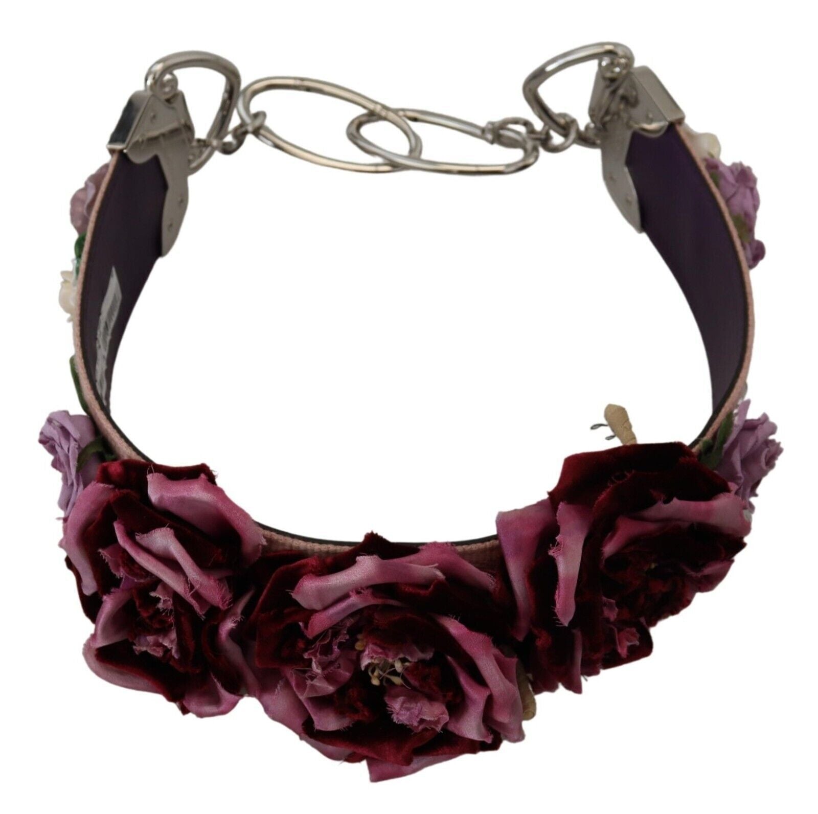 Dolce & Gabbana Multicolor Floral Appliques Metal Shoulder Strap - ClickThatClicks 