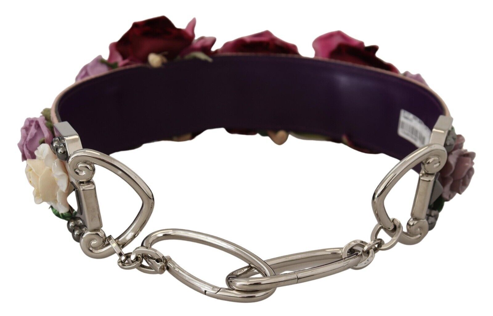 Dolce & Gabbana Multicolor Floral Appliques Metal Shoulder Strap - ClickThatClicks 