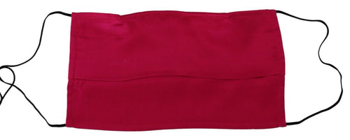 Dolce & Gabbana Red Cotton Pleated Elastic Ear Strap One Size Face Mask - ClickThatClicks 