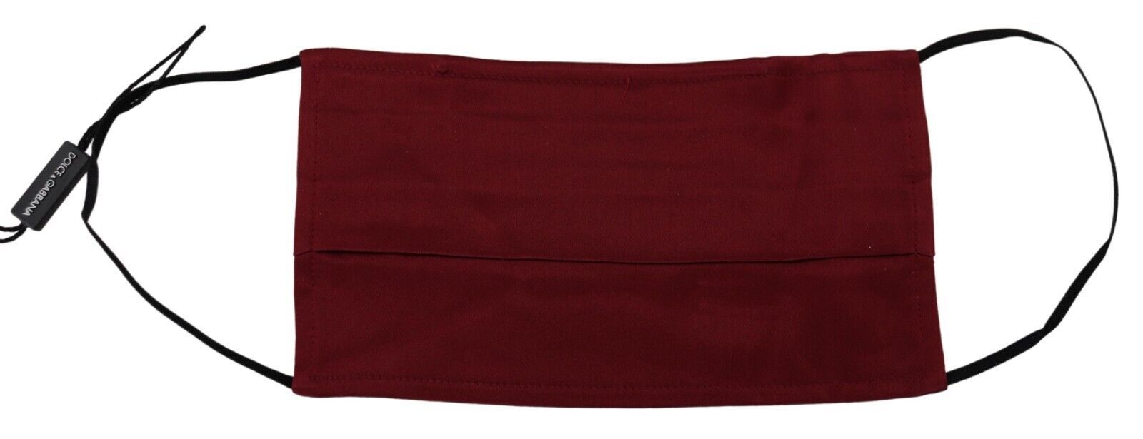 Dolce & Gabbana Maroon Silk Pleated Elastic Ear Strap One Size Face Mask - ClickThatClicks 