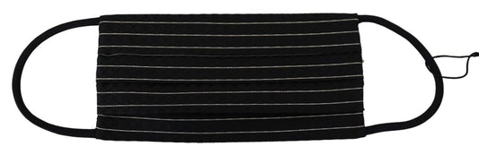 Dolce & Gabbana Black White Stripes Elastic Ear Strap One Size Face Mask - ClickThatClicks 