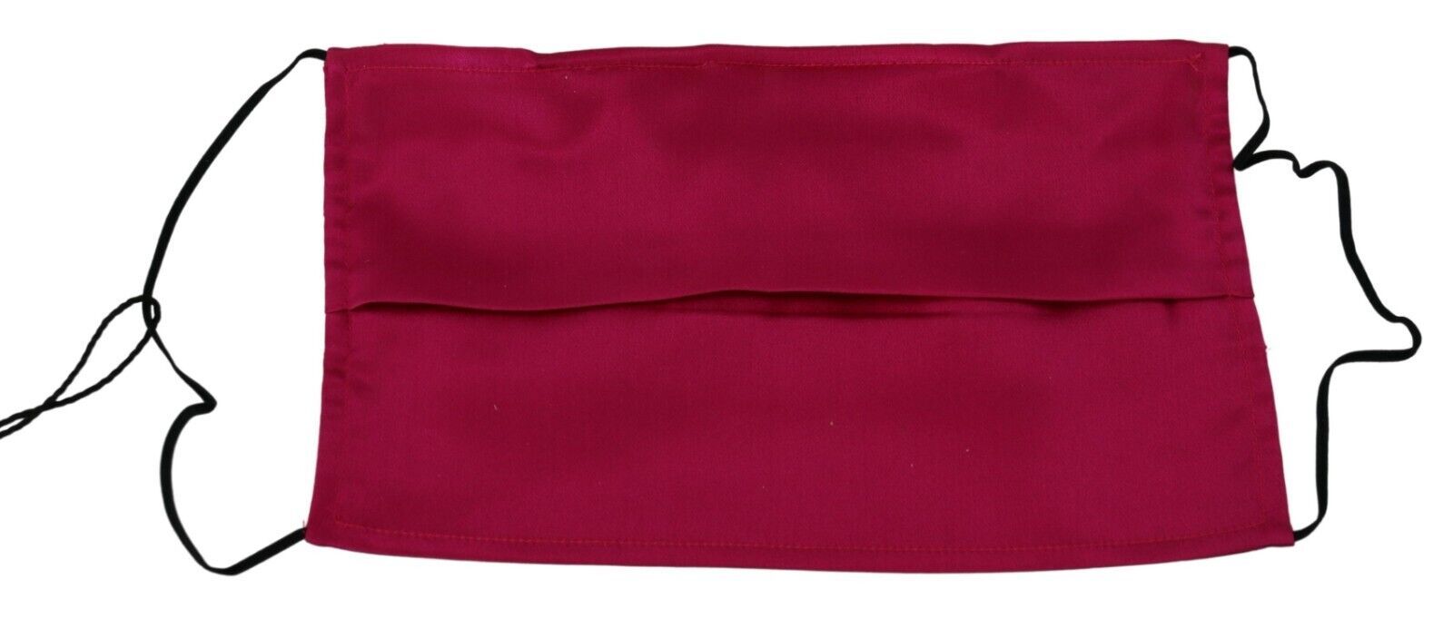 Dolce & Gabbana Maroon Silk Pleated Elastic Ear Strap One Size Face Mask - ClickThatClicks 