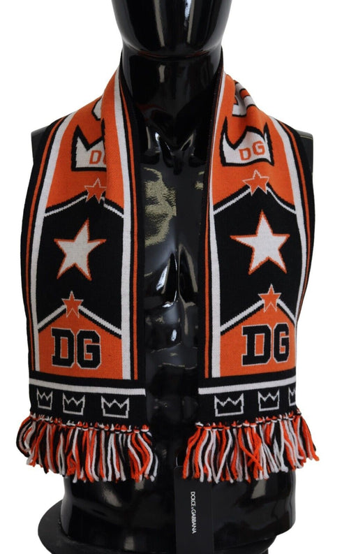 Dolce & Gabbana Multicolor DG Logo Printed Men Neck Wrap Shawl Scarf - ClickThatClicks 