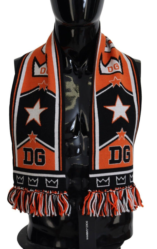 Dolce & Gabbana Multicolor DG Logo Printed Men Neck Wrap Shawl Scarf - ClickThatClicks 
