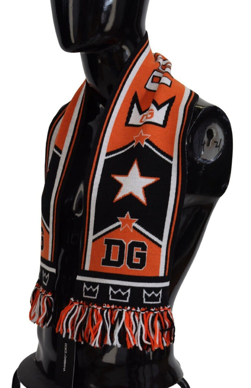Dolce & Gabbana Multicolor DG Logo Printed Men Neck Wrap Shawl Scarf - ClickThatClicks 