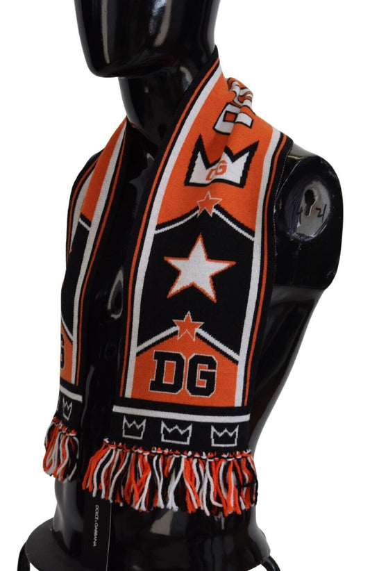 Dolce & Gabbana Multicolor DG Logo Printed Men Neck Wrap Shawl Scarf - ClickThatClicks 