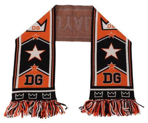 Dolce & Gabbana Multicolor DG Logo Printed Men Neck Wrap Shawl Scarf - ClickThatClicks 