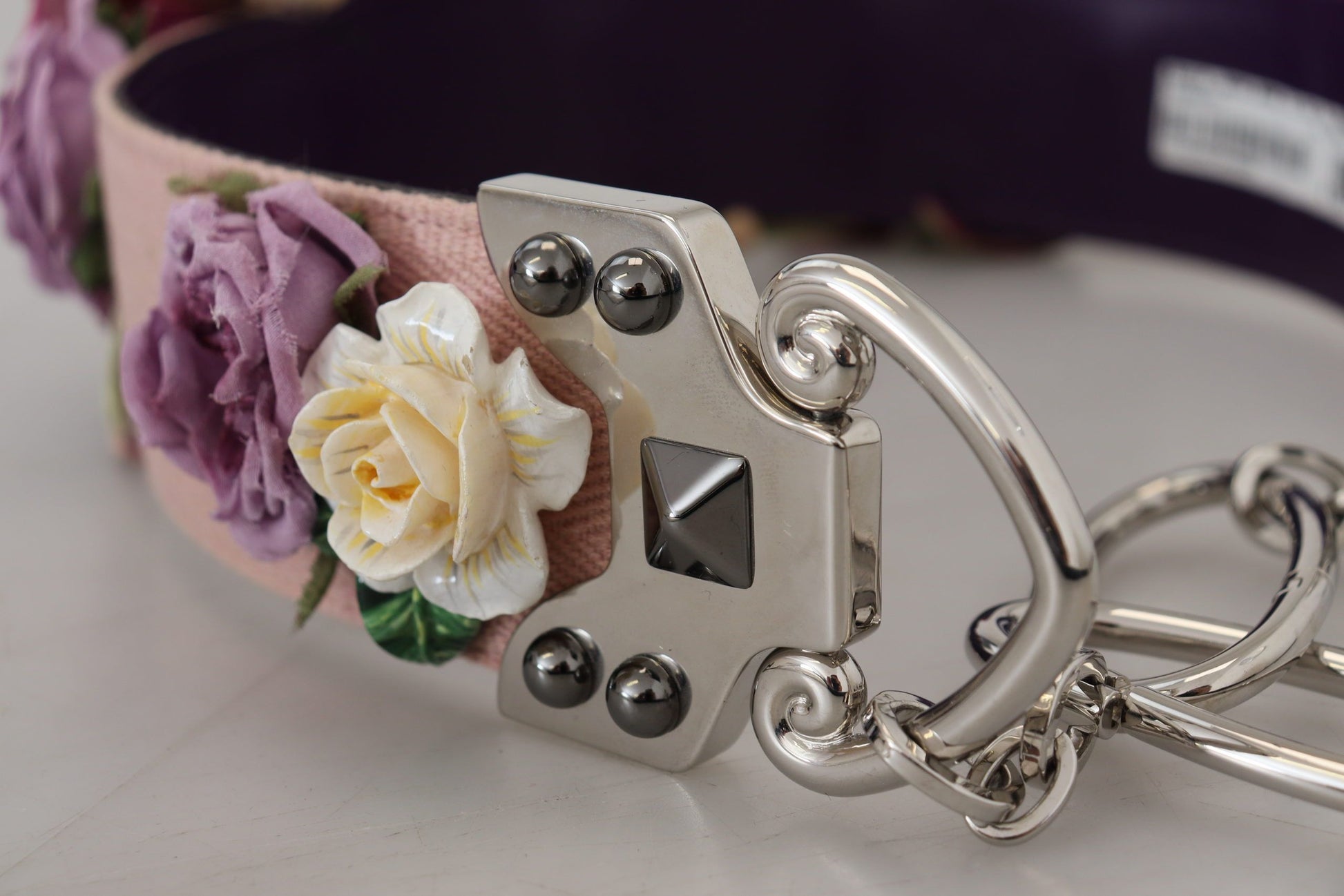 Dolce & Gabbana Multicolor Floral Appliques Metal Shoulder Strap - ClickThatClicks 