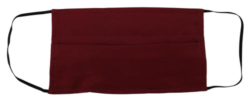 Dolce & Gabbana Maroon Silk Pleated Elastic Ear Strap One Size Face Mask - ClickThatClicks 